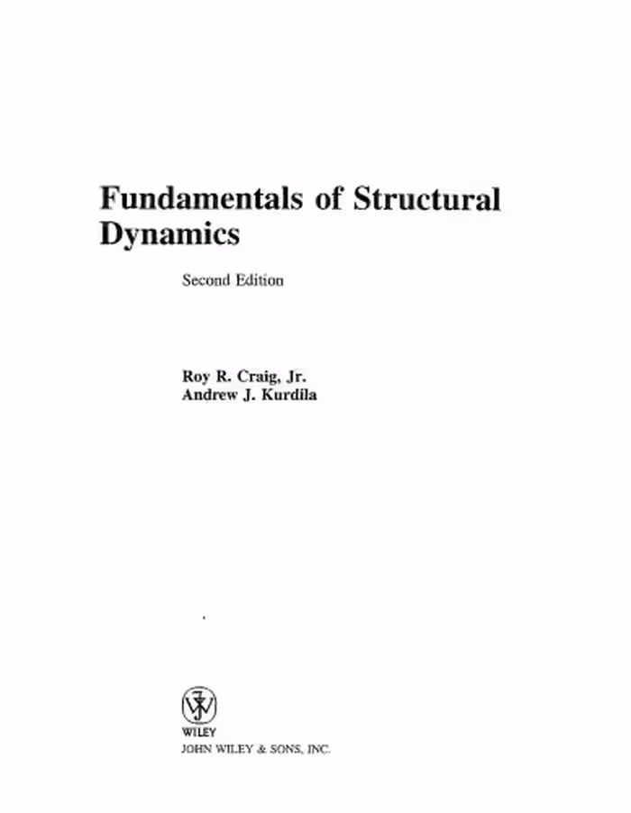 خرید و دانلود نسخه کامل کتاب Fundamentals of Structural Dynamics