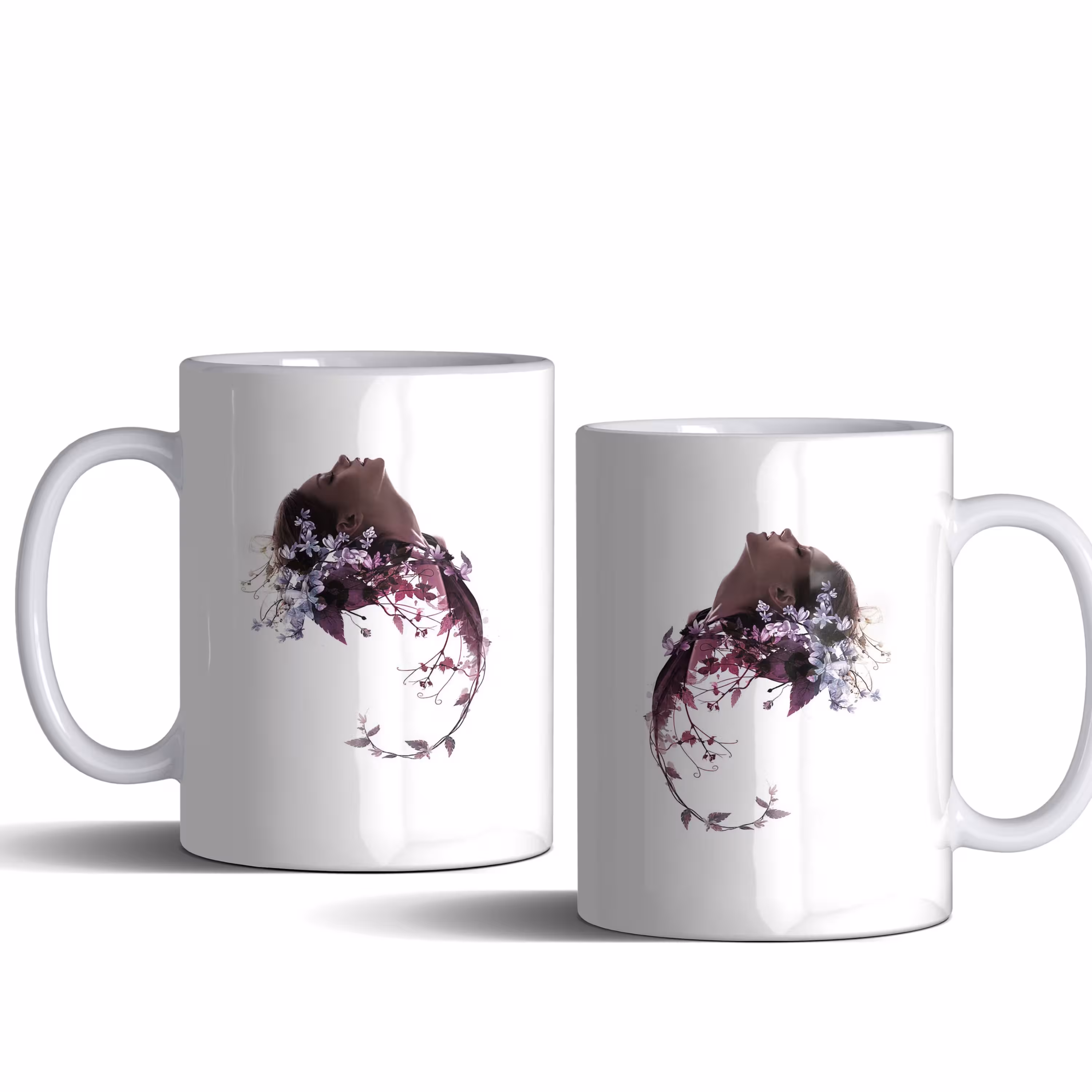 لیوان (ماگ) هنری با طرح سر یک زن