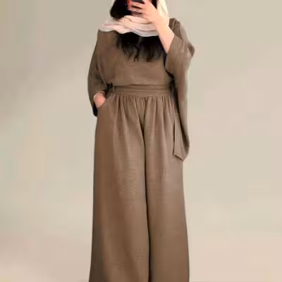 ست شومیز شلوار کاشی