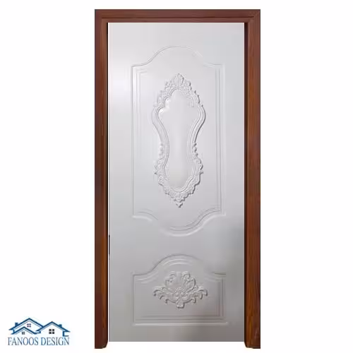 درب اتاق خواب روکش‌دار طرح مدرن هندسی کد 1474