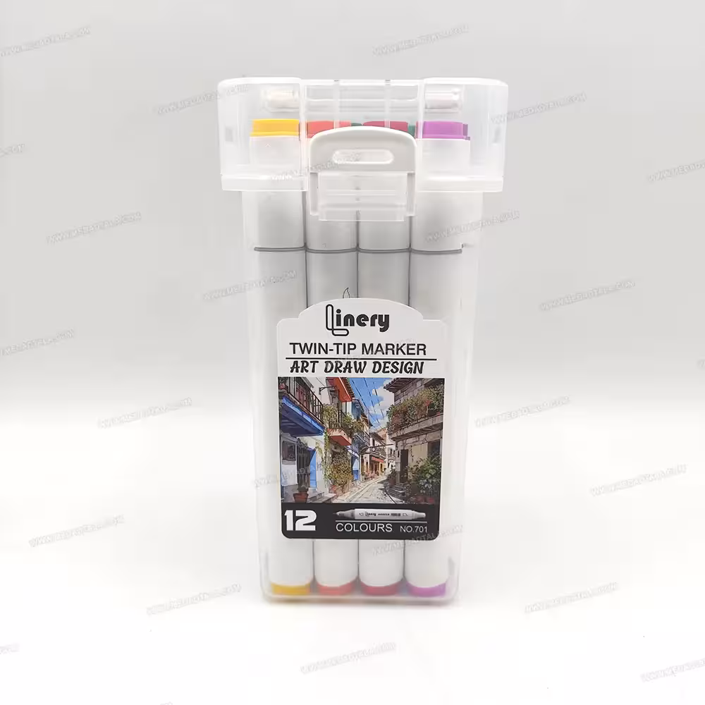 ماژیک راندو (دو سر) 12 رنگ لاینری Linery