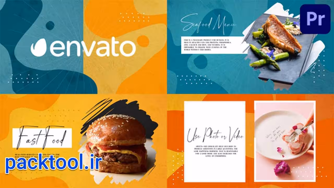 دانلود پروژه آماده پریمیر پرو تیزر تبلیغاتی غذا Food Promo Scenes - پک تول