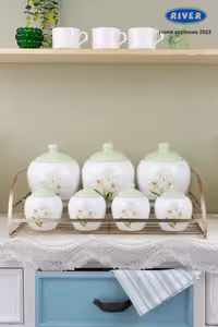 پاسماوری 7پارچه گلدار سبز استنددار ریور کد 1001B