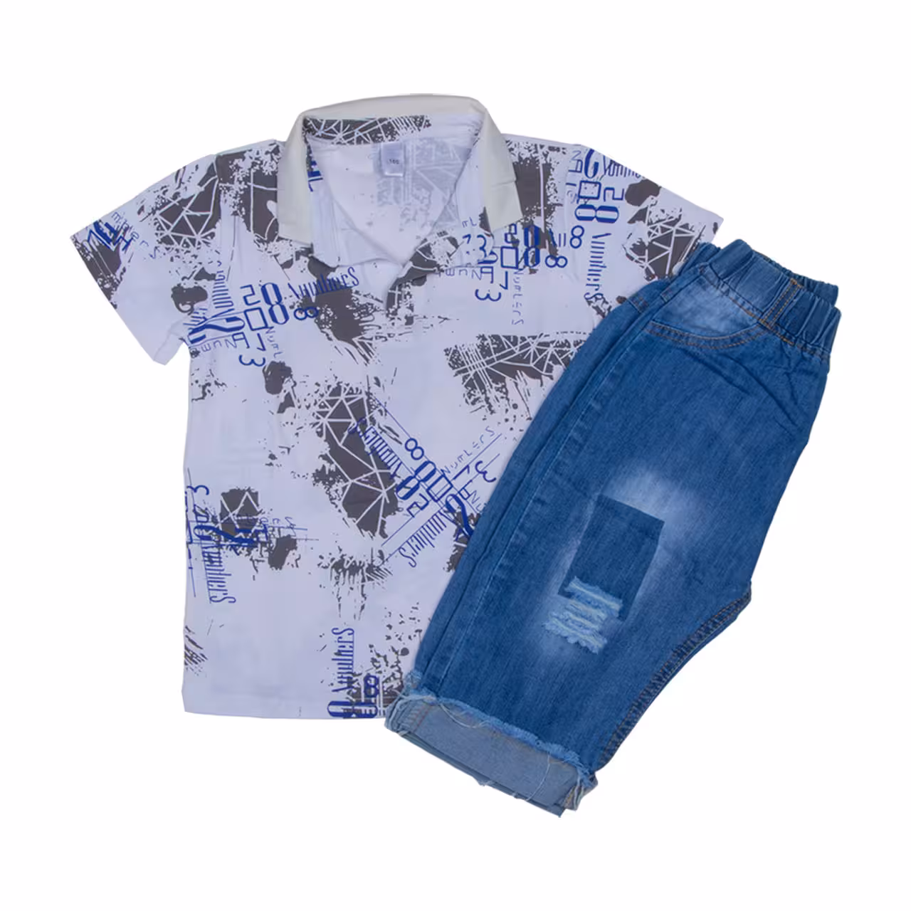 ست تیشرت و شلوارک پسرانه کد 020