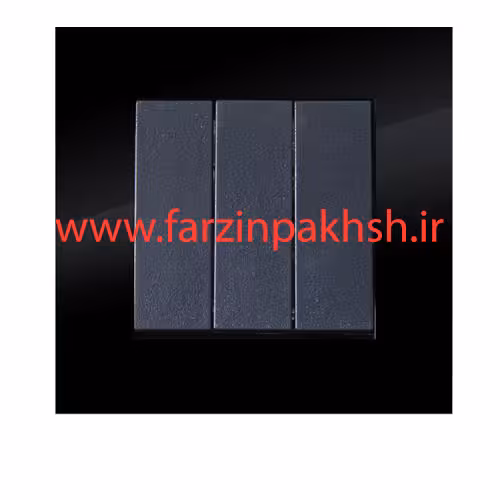 کلید سه پل توکار دلند مدل آسا پلکسی مشکی