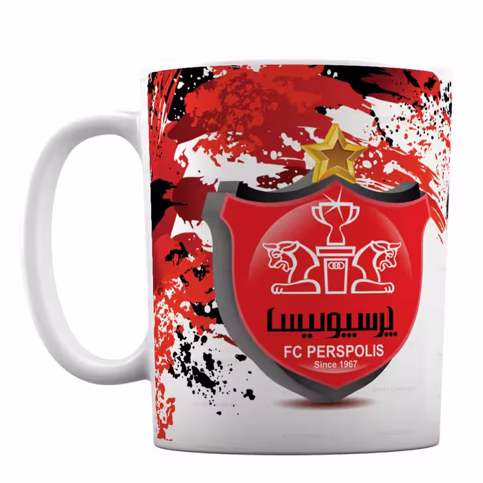 لیوان فوتبالی با طرح پرسپولیس کد 234
