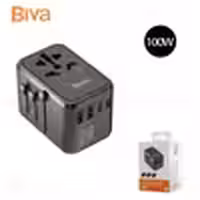 شارژر دیواری و مبدل برق بیوا Biva PS-11 GaN Universal Travel Adapter توان 100 وات