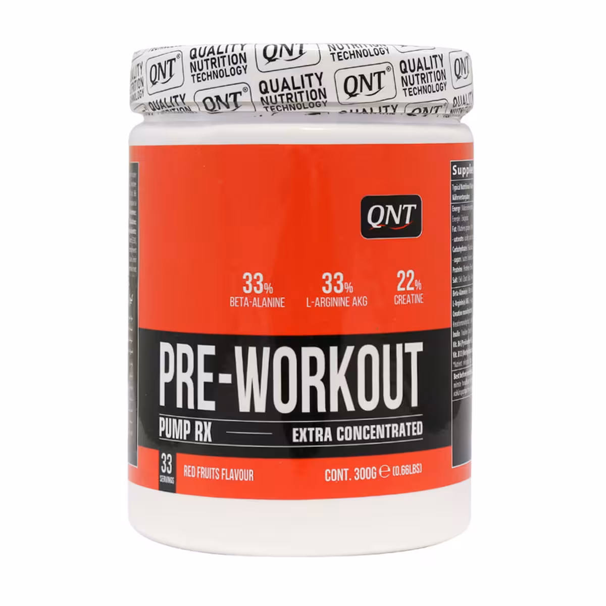 پودر پری ورک اوت پمپ آر ایکس کیو ان تی 300 گرم _QNT Pre Work Out Pump RX Powder 300 g