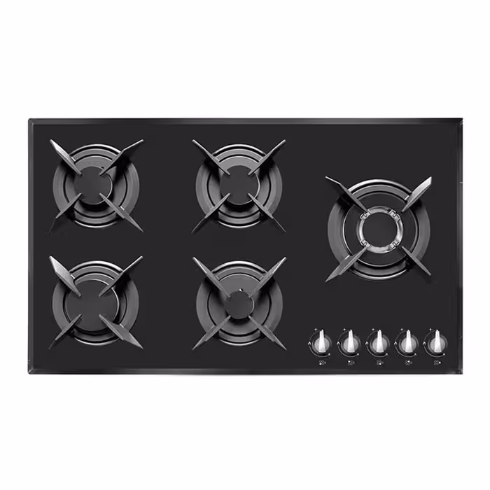 اجاق گاز 5 شعله شیشه مشکی میکس پلاس مدلIG-8501