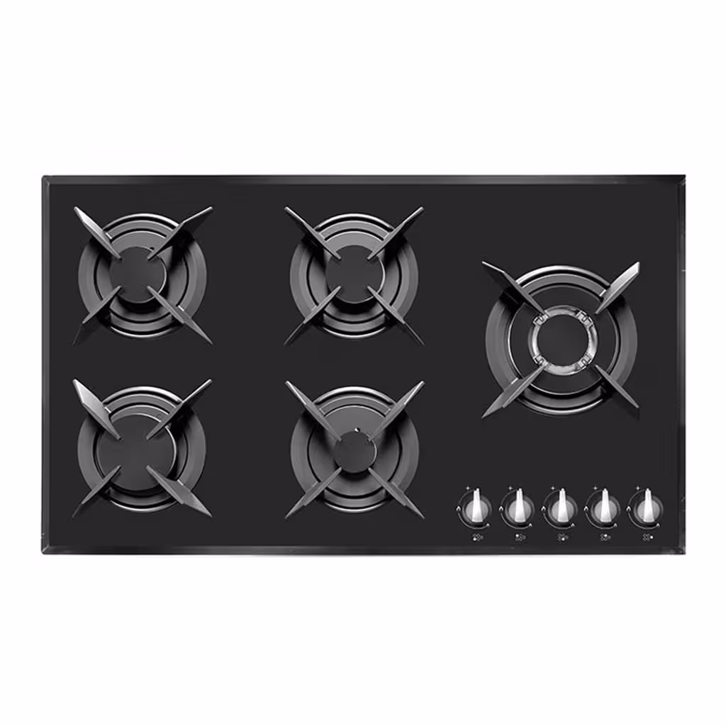 اجاق گاز 5 شعله شیشه مشکی میکس پلاس مدلIG-8501