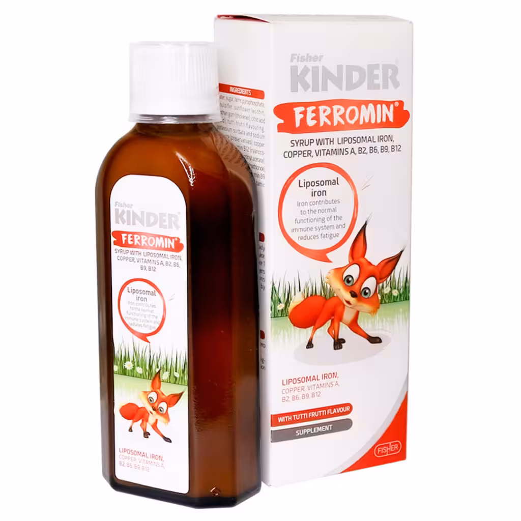 شربت آهن کودکان فرومین فیشر کیندر 200 میلی لیتری