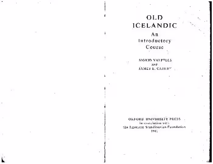 خرید و دانلود نسخه کامل کتاب Old Icelandic: An Introductory Course