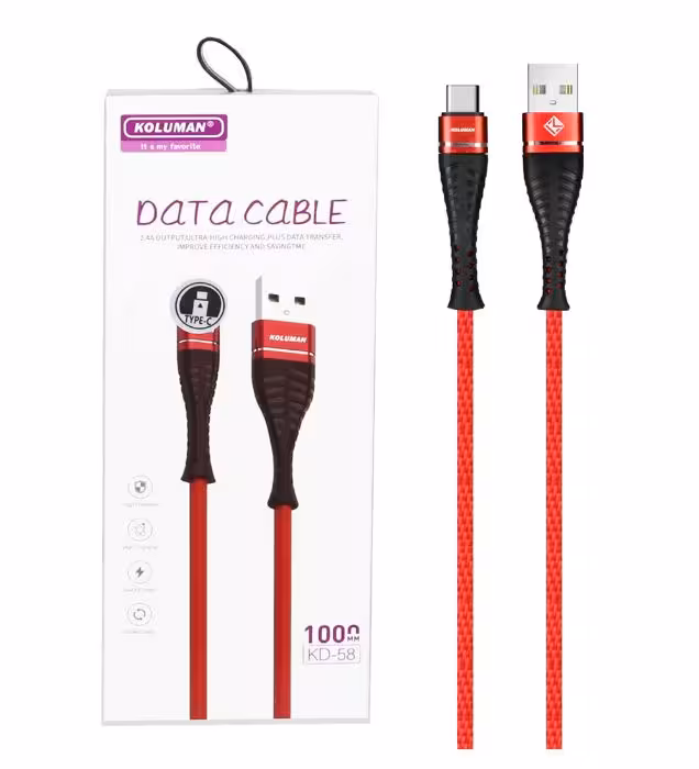 کابل شارژ فست تایپ سی کلومن مدل KD-58