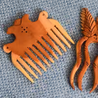 شانه و گیره مو چوبی سایدآ