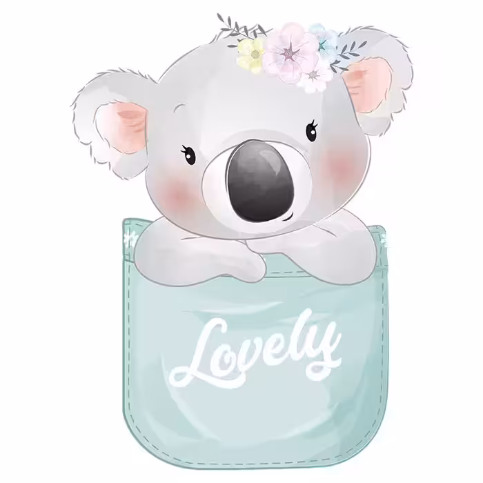 استیکر پارچه و لباس مدل دی تی اف طرح جیبی کد H10.360 مجموعه 5 عددی