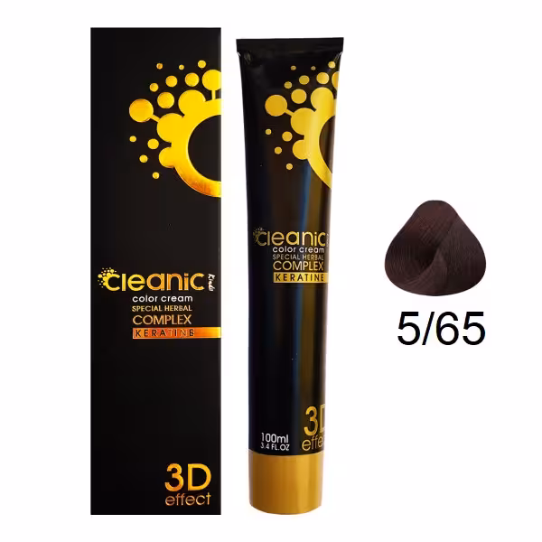 رنگ مو کلینیک کیندی شماره 5.65 رنگ قهوه ای شرابی روشن