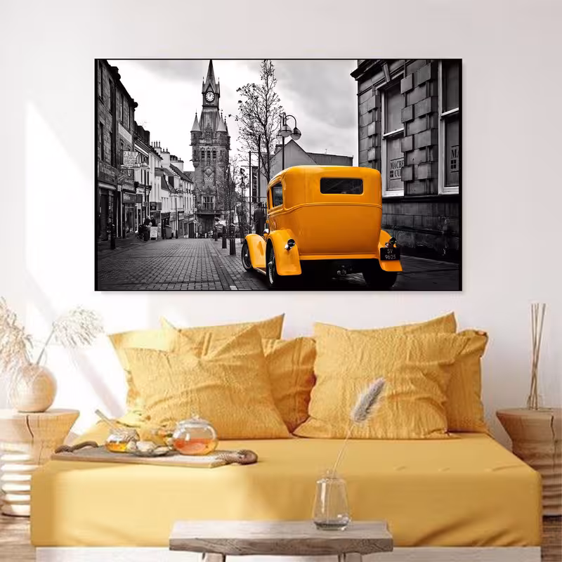 تابلو شاسی مدل خودرو کلاسیک کد 1303 | دنیای قاب