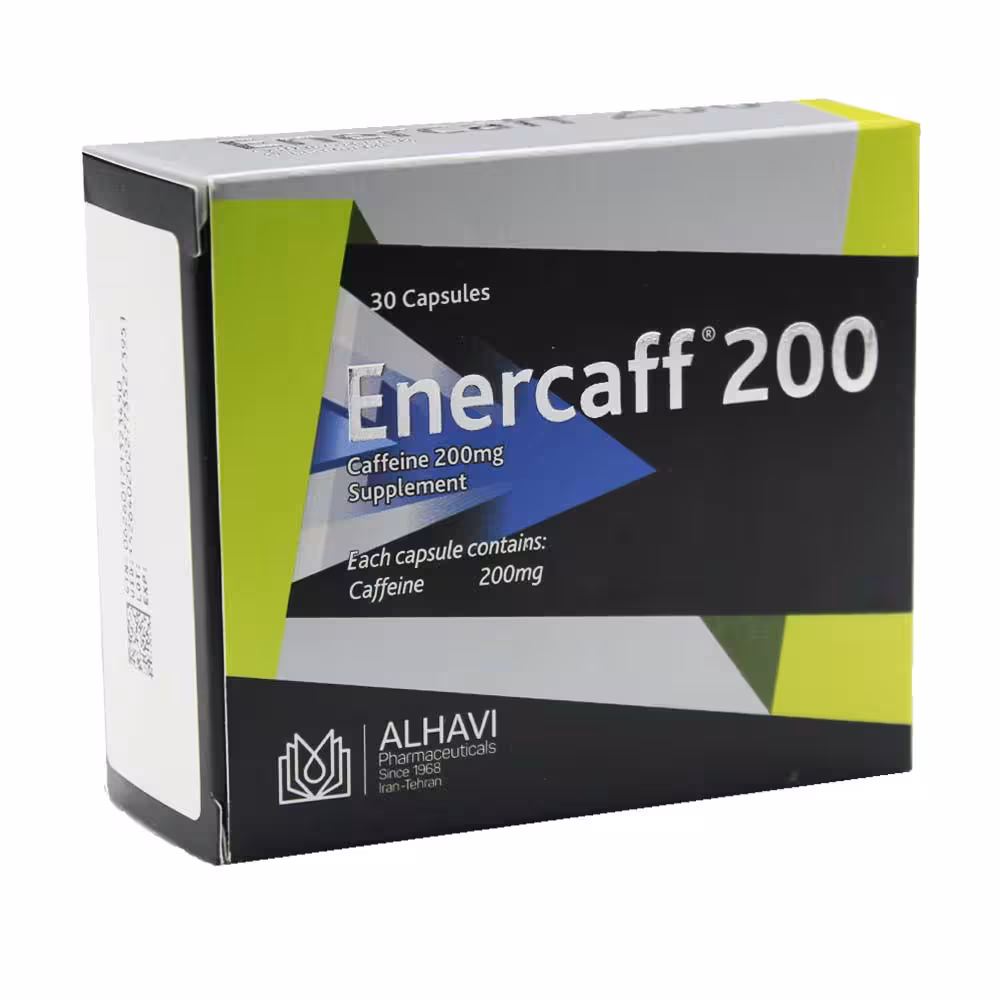 کپسول کافئین انرکاف 200 میلی گرم الحاوی