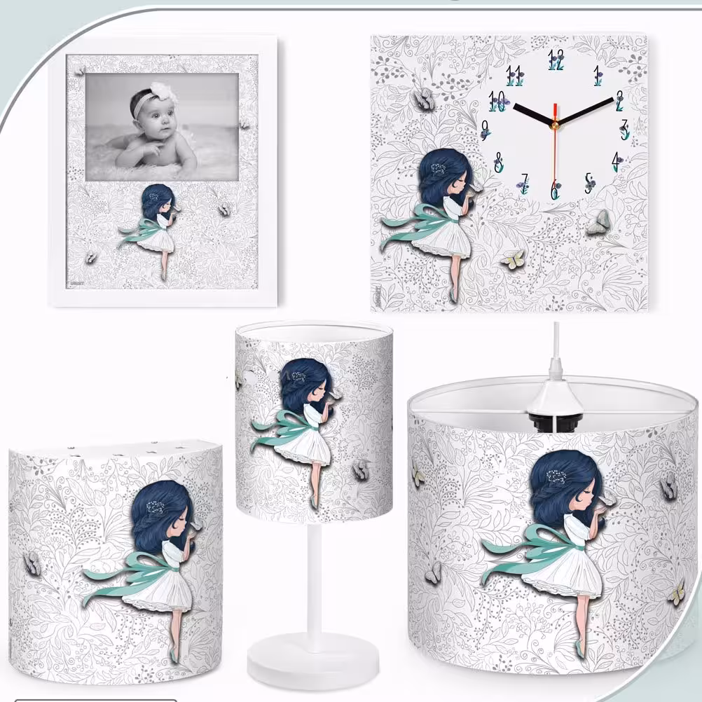 ست لوستر اتاق کودک 5 تیکه طرح دختر کد 2180