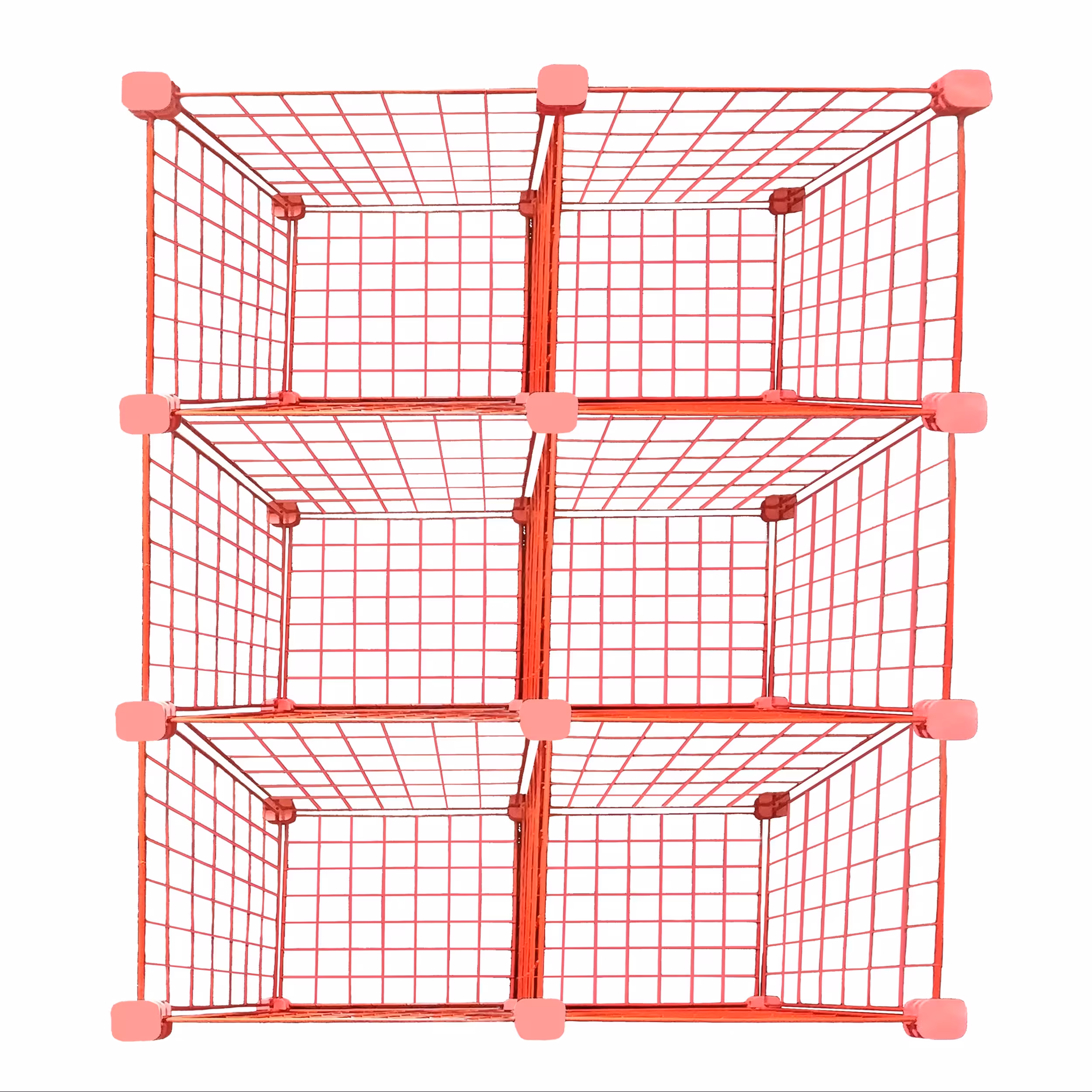 ست قفسه مشبک سه طبقه در دو ردیف سایز 32x32(ارسال پس کرایه و به عهده مشتری)