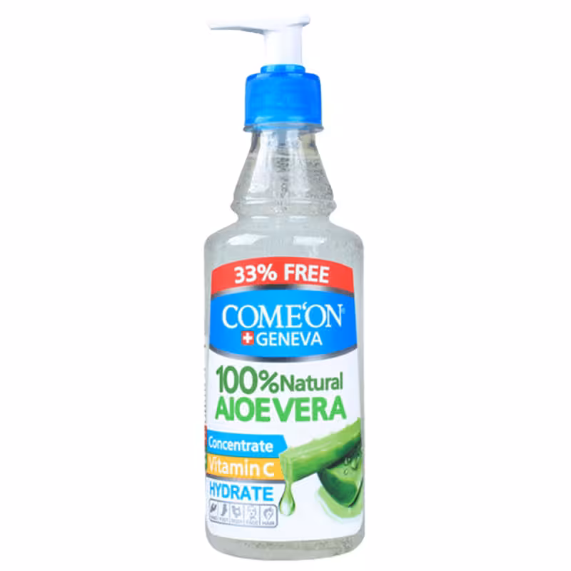 ژل آبرسان کامان حاوی عصاره آلوئه ورا 100% طبیعی – 400 میل