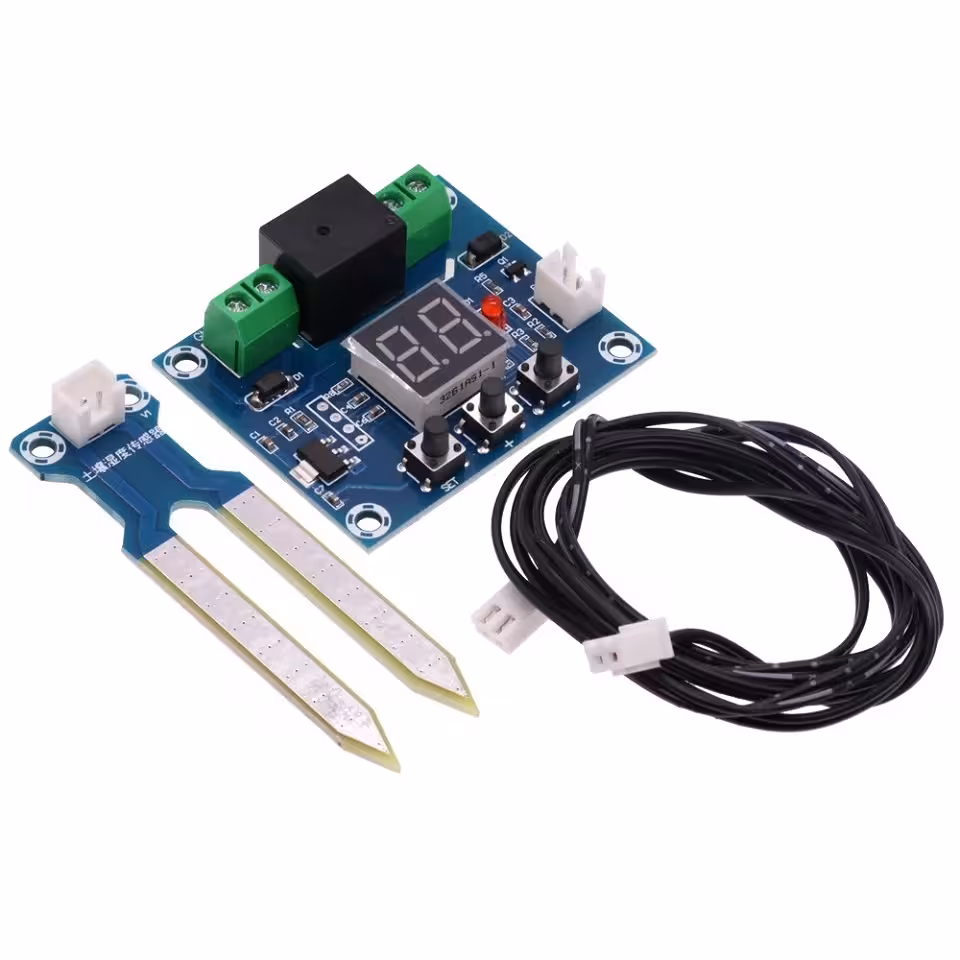 ماژول کنترل رطوبت خاک XH-M214 با رله و نمایشگر سون سگمنت