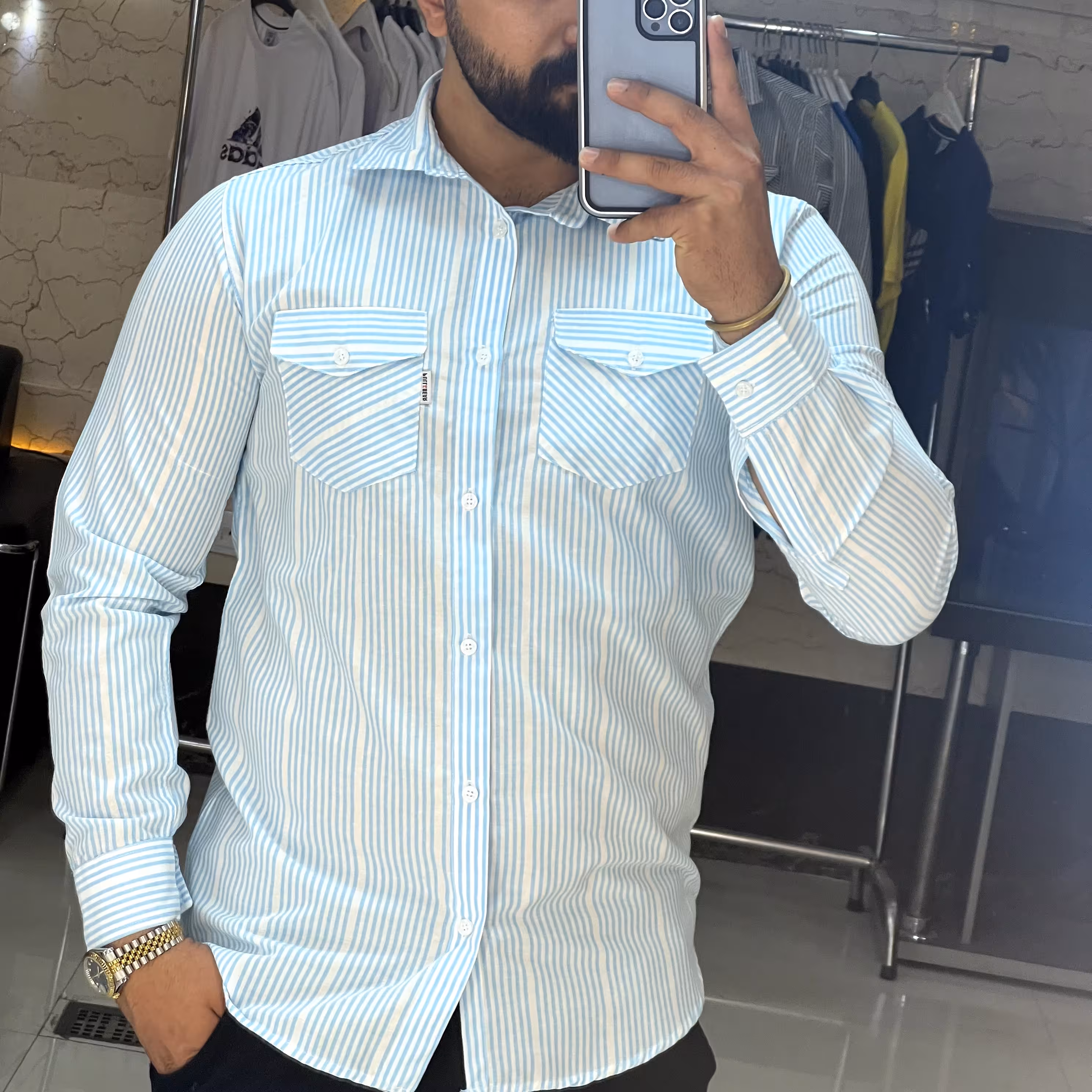 پیراهن مردانه آستین بلند نخ اعلا