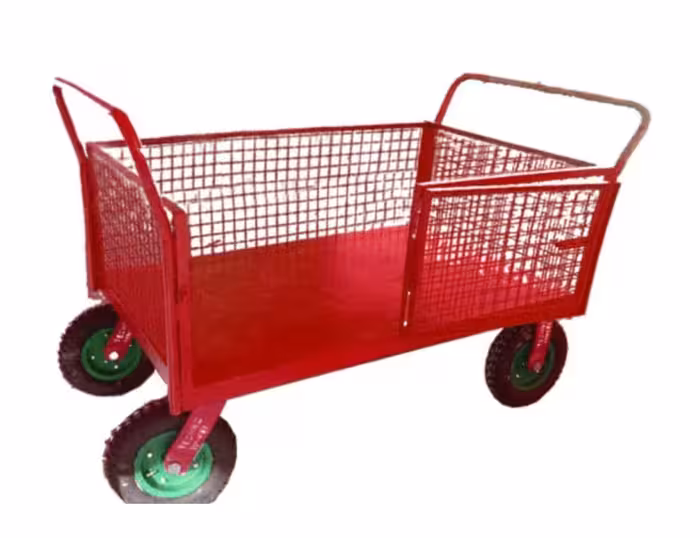 گاری با حفاظ توری چرخ بادی