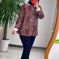 شومیز مجلسی پلنگی الیزه فری سایز