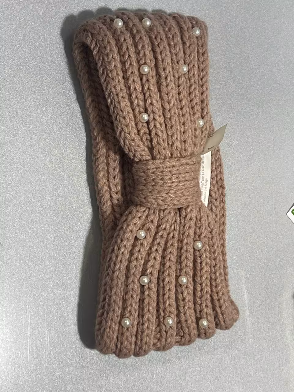 هدبند بافتنی با مرواریدهای تزئینی - برند I am