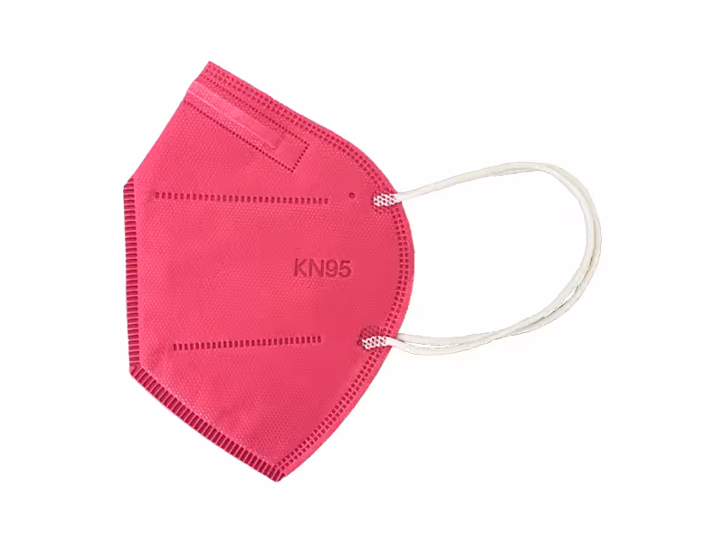 ماسک 5 لایه استاندارد KN95 (بسته 5 تایی سرخابی)