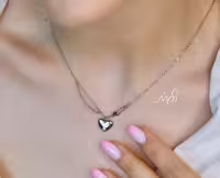 💍گردنبند جواهری قلب خاص و زیبا ، نقره عیار 925 (G_3279)‌‌‌‌‌‌
