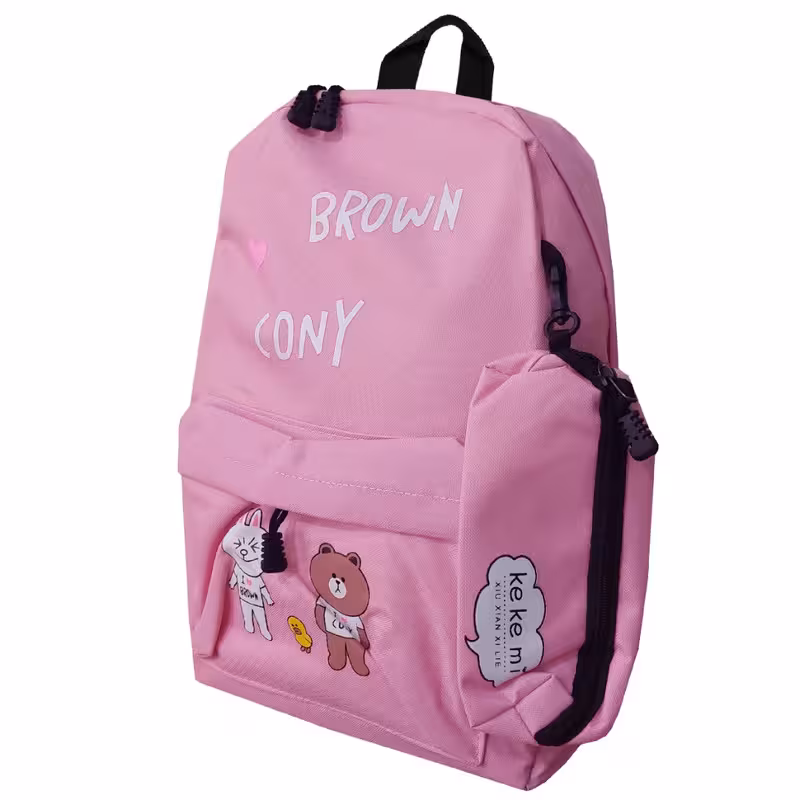 کوله پشتی مدل Brown Cony کد 9 به همراه جامدادی | چاوه