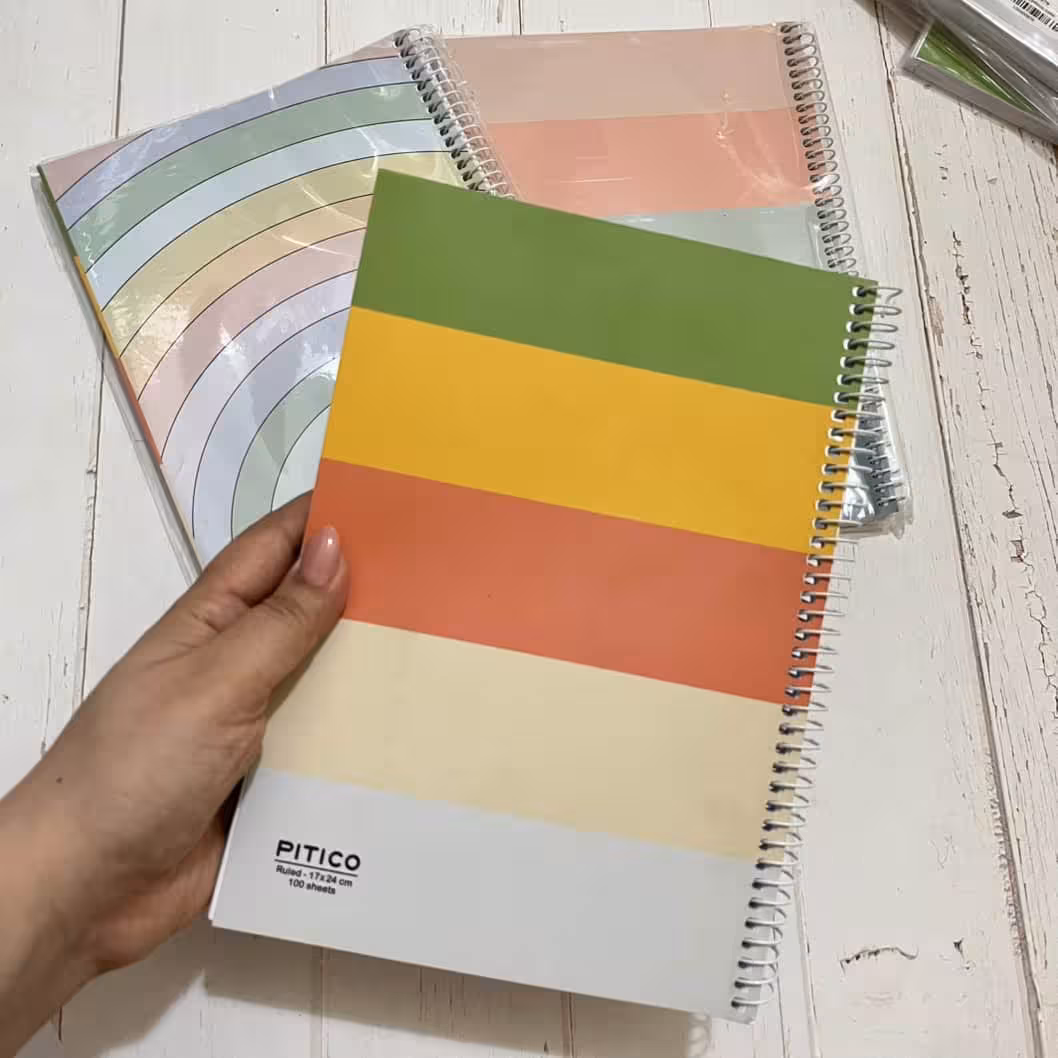 دفتر 100 برگ رنگی سیمی 876