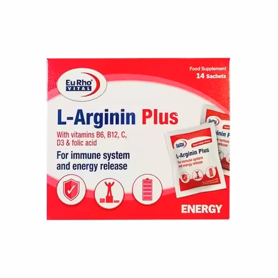 ساشه ال آرژنین پلاس یوروویتال 14 عدد