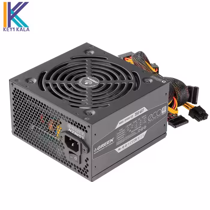 منبع تغذیه کامپیوتر گرین مدل GP350A-ECO Rev3.1 80 Plus White توان 350 وات