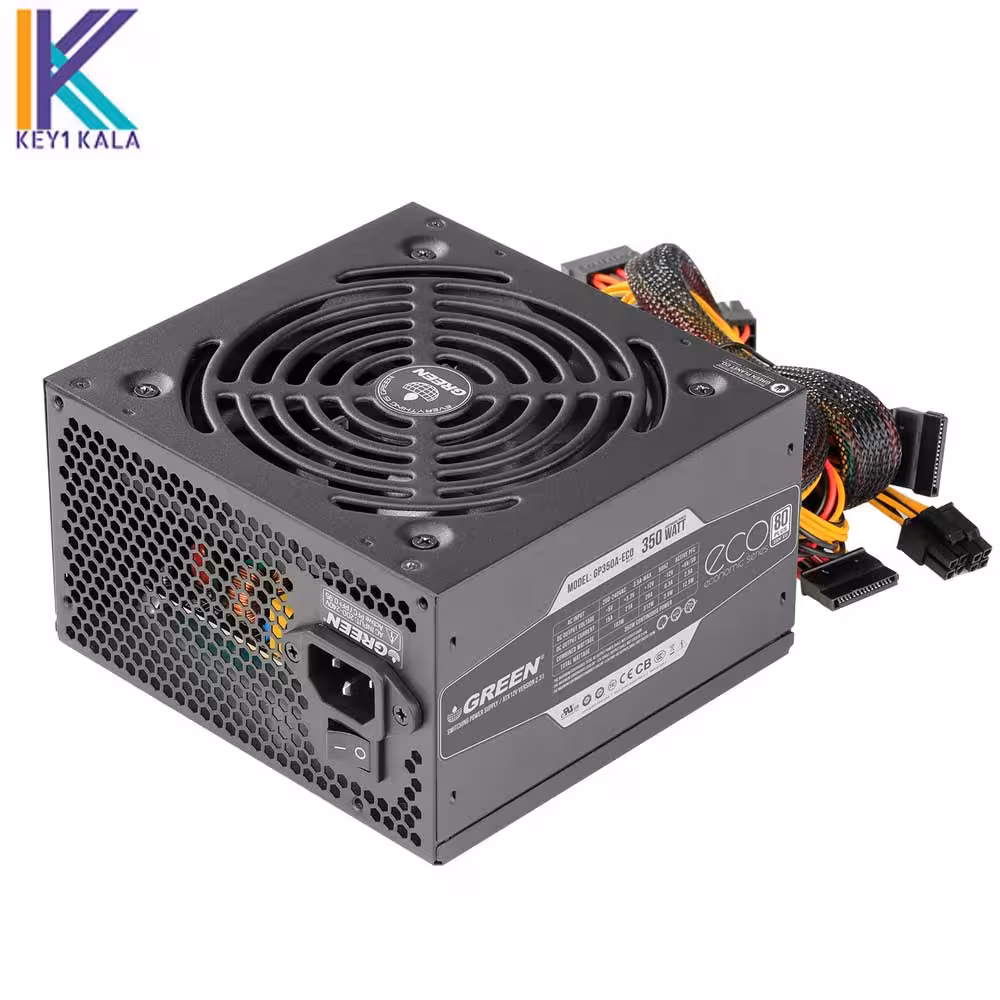 منبع تغذیه کامپیوتر گرین مدل GP350A-ECO Rev3.1 80 Plus White توان 350 وات