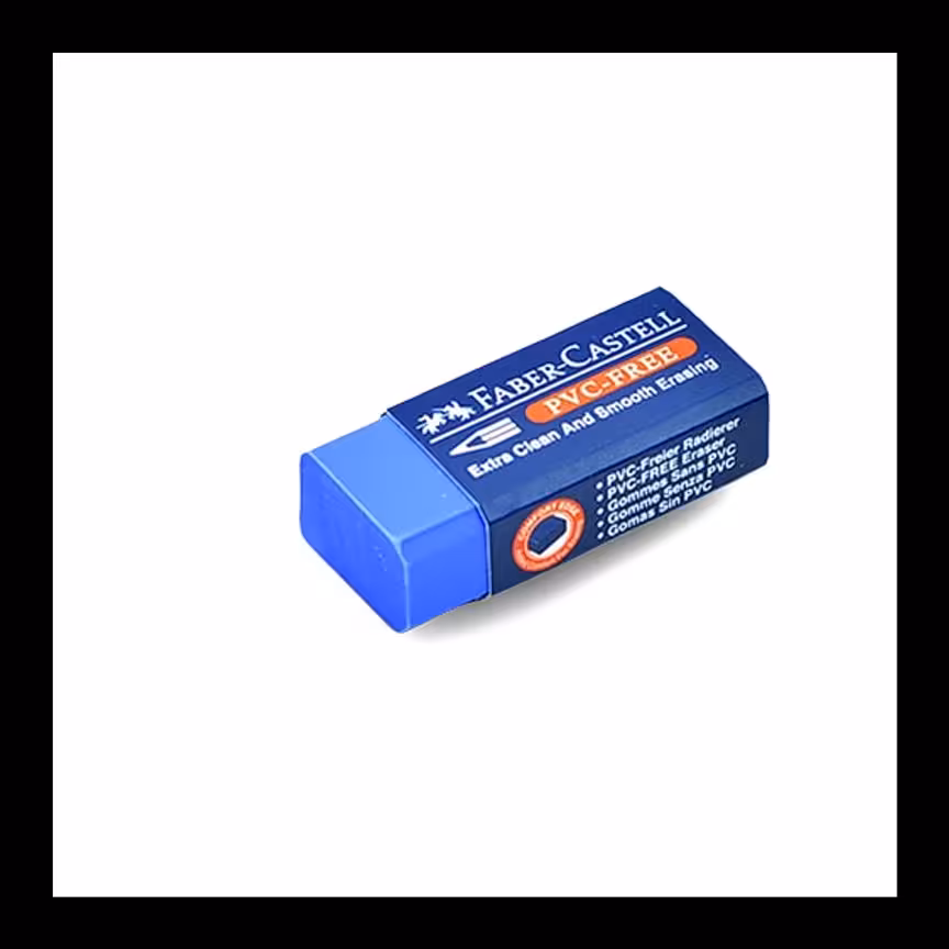 پاک کن فابر کاستل بسته ی 30 عددی آبی رنگ PVC کوچک