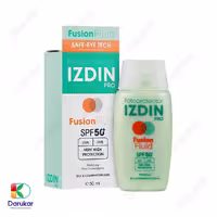 فلوئید ضد آفتاب فیوژن فلوئید ایزدین پرو SPF50 حجم 50 میلی لیتر
