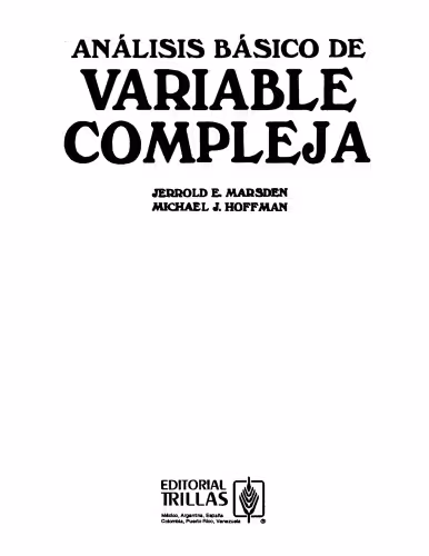 خرید و دانلود نسخه کامل کتاب Análisis básico de variable compleja