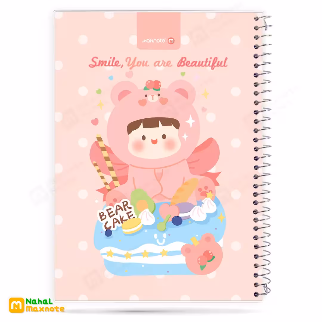 دفتر 60 برگ سیمی طلقی فانتزی کد 9614.طرح 6