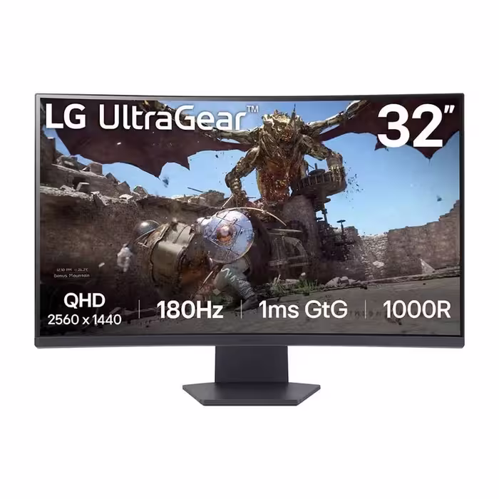 مانیتور خمیده از برند ال جی مدل 32gs60qc-b