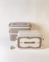 لانچ باکس دوطبقه داخل استیل درب قفلی کد003054