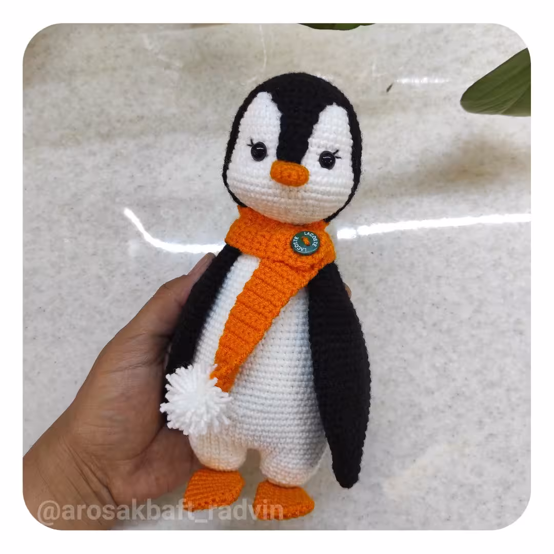 عروسک بافتنی پنگوئن