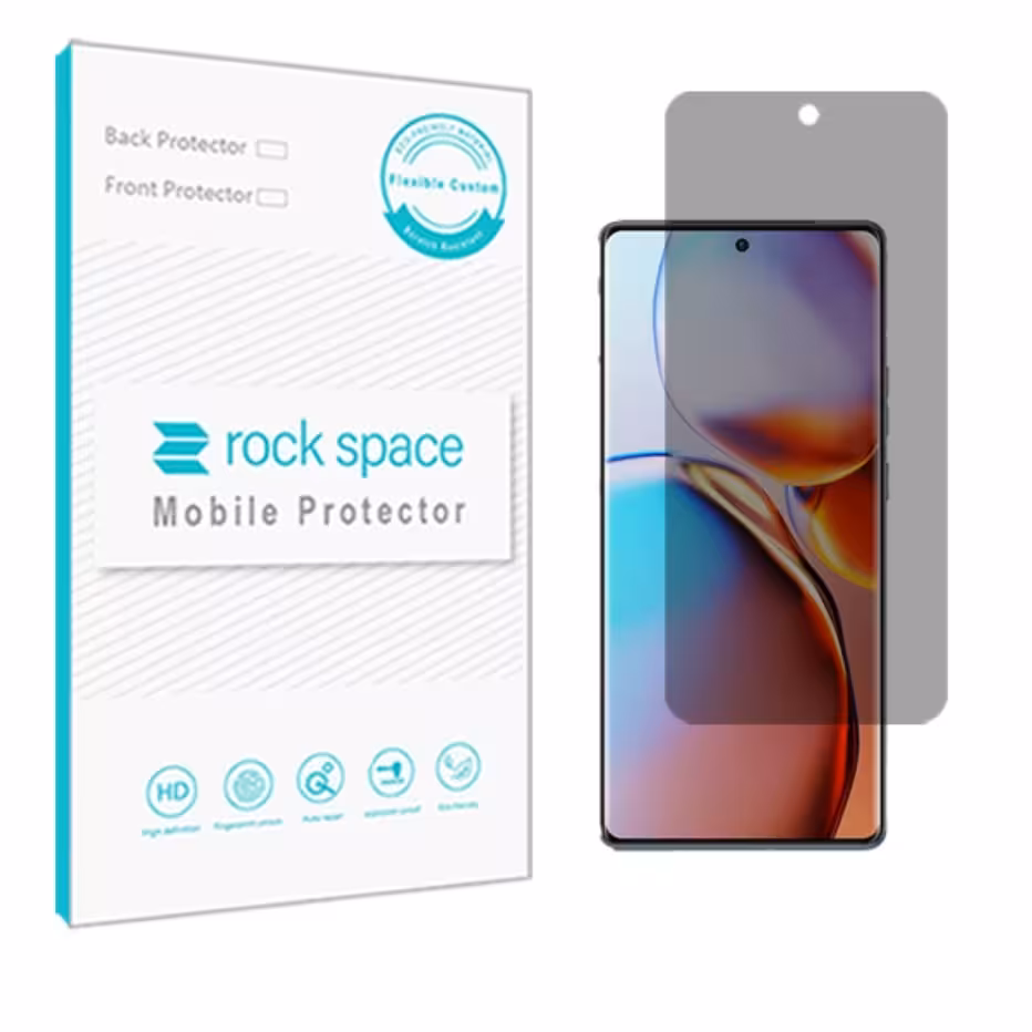 گلس پرایوسی (حریم شخصی)نانو و ضد ضربه گوشی موتورولا Moto X40  برند راک اسپیس 