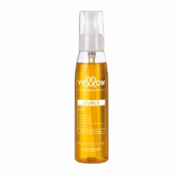 روغن ضد موخوره یلو موهای فر مدل Yellow curls oil حجم 125 میل