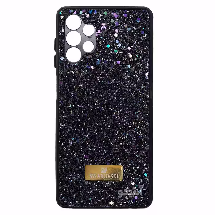 قاب اکلیلی طرح سواروسکی محافظ لنزدار مناسب برای Samsung A13-مشکی