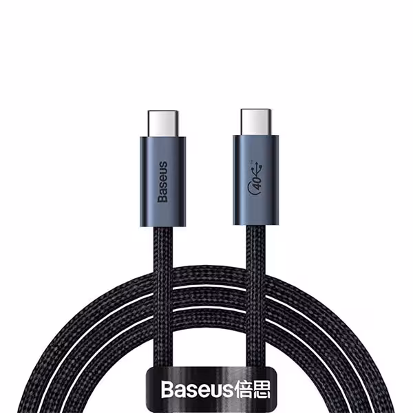 کابل تبدیل Type-cبه Type-c باسئوس فست شارژ با توان 100 وات مدل Flash Series USB4.0 CASS010014