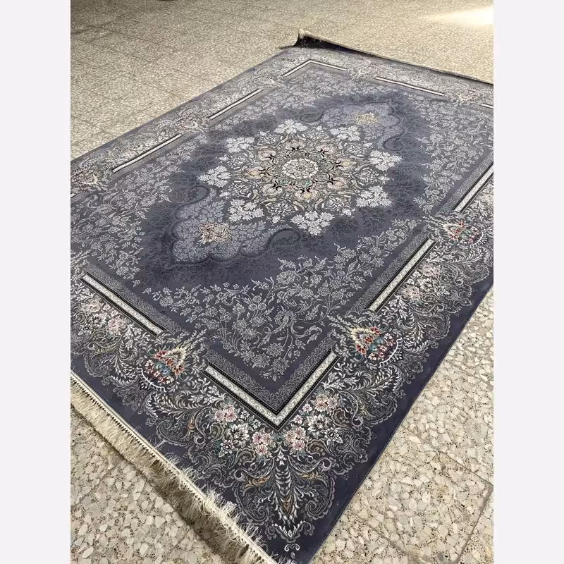 فرش ماشینی کاشان 700شانه 6متری طرح دنیز دلفینی(باارسال رایگان)