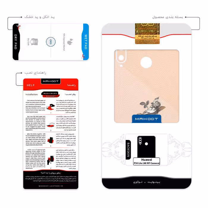 برچسب پوششی ماهوت مدل Collage of surreal Portrait of Women 2 مناسب برای گوشی موبایل هوآوی P30 Lite (48 MP Camera)